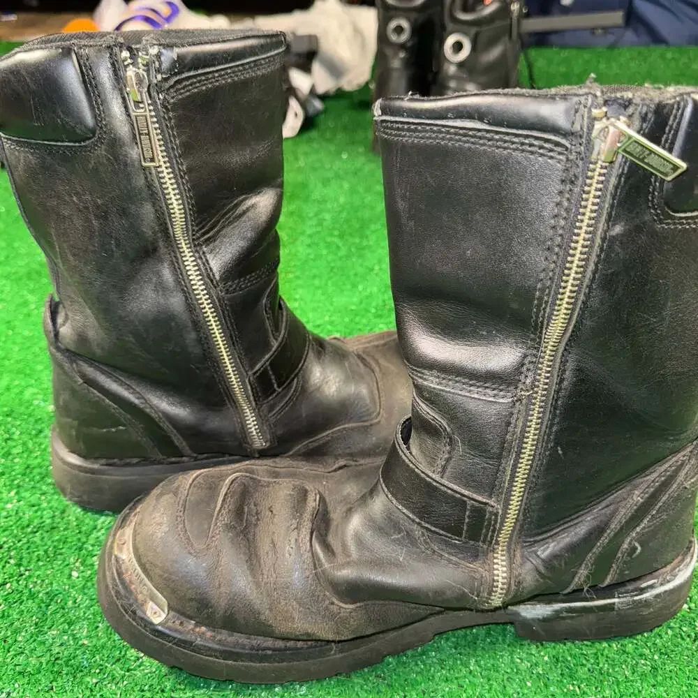 Vintage Harley-Davidson D95115 Shift Men's Black Leather Motorcycle Riding Boots